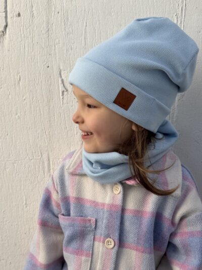 Czapka prążkowana BABY BLUE